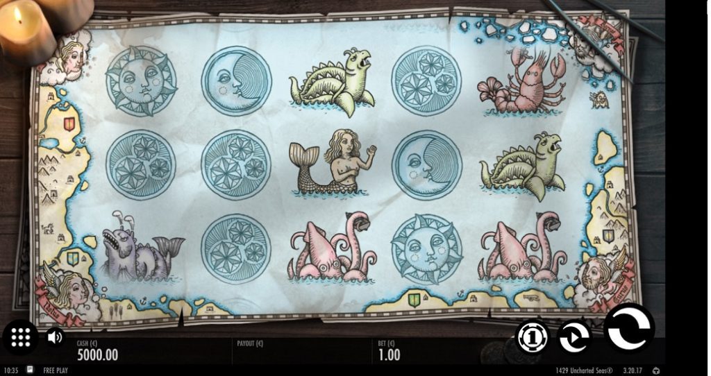 Screenshot of 1429 Uncharted Sea slot from Thunderkick