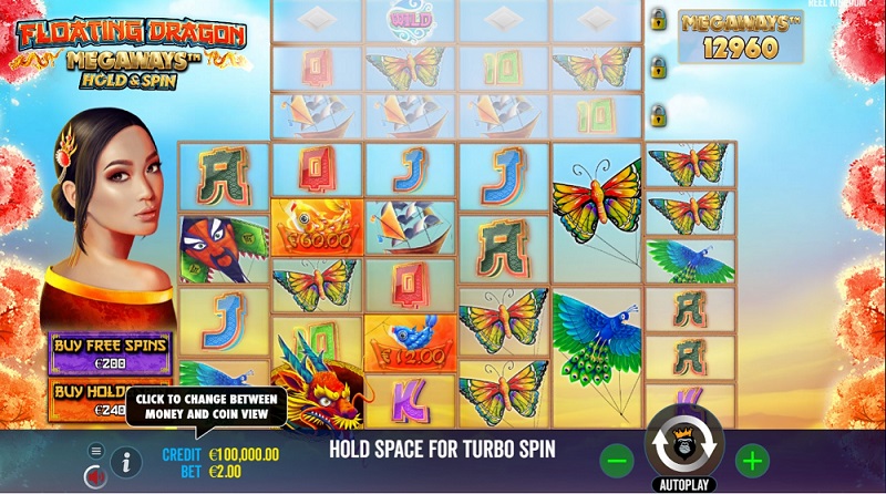 Screenshot of Floating Dragon Megaways from Pragmatic Play