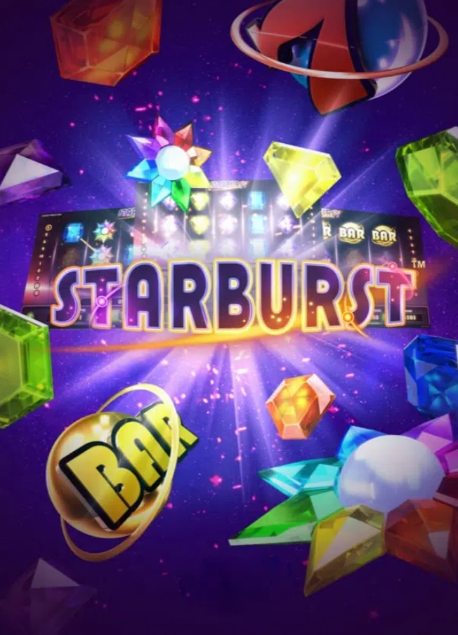 A logo for a picture about the Starburst slot