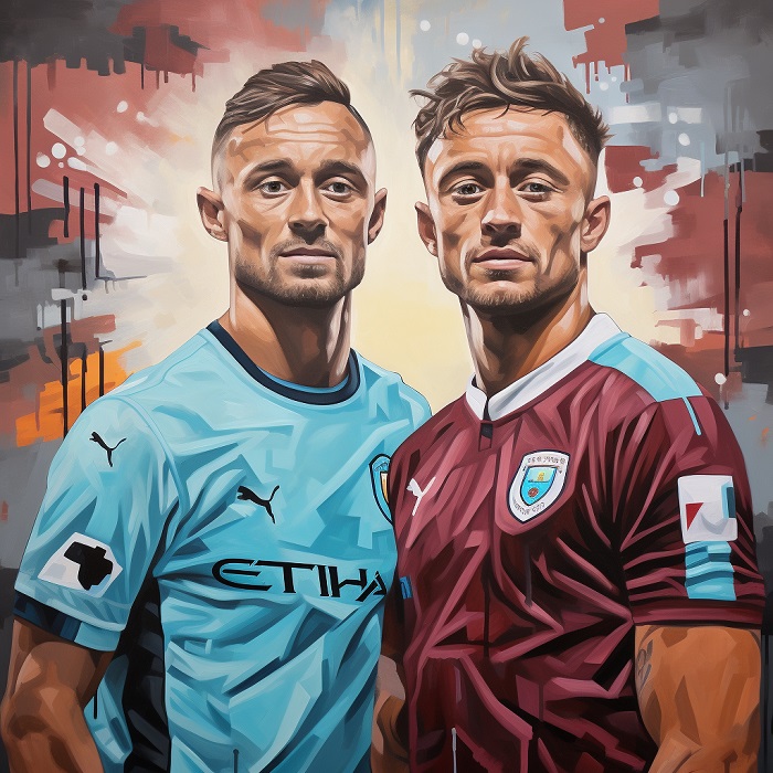 Cartoon Footballers from Manchester City and West Ham