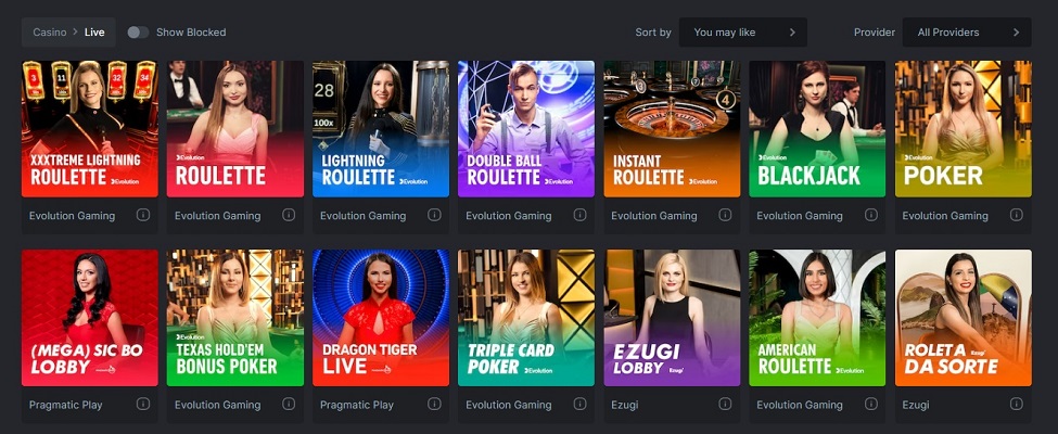 Live casino at Bc.game