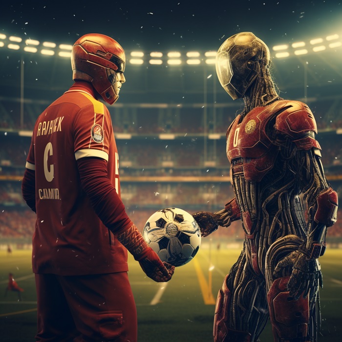 Cyberpunk simulation of Bayern and Galatasary Champions League Game