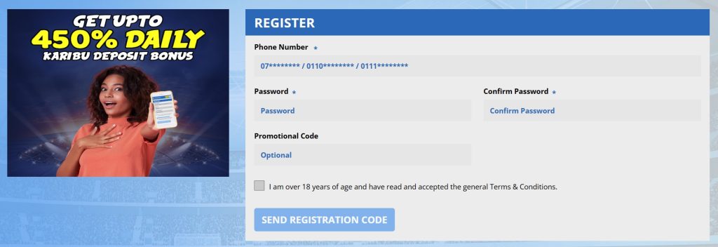 ChezaCash Kenya sign up form