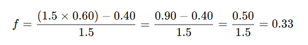Kelly Formula Calculation