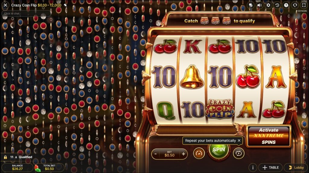 Slot View of Crazy Coin Flip Live