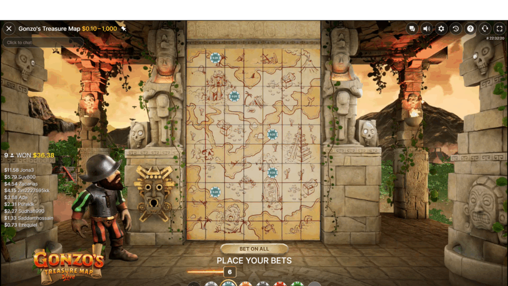 Gonzo´s Treasure Hunt Main Game