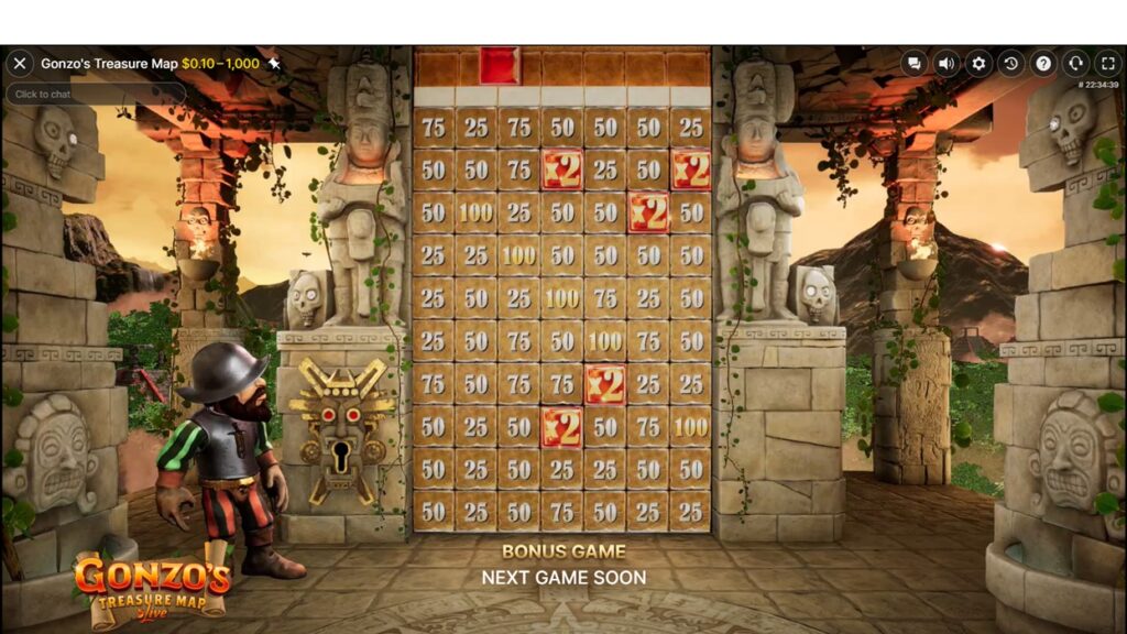 Gonzo’s Treasure Map Live Bonus Game