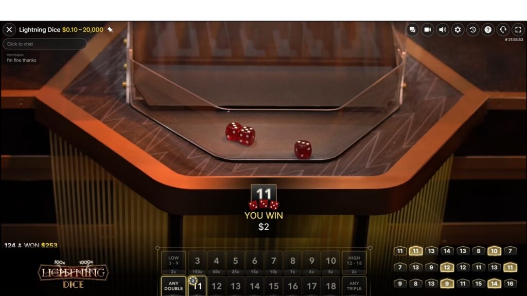 The Dice in Lightning Dice